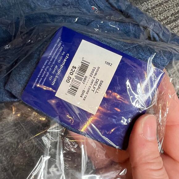 Champion Men's Double Dry Tee. Delft (navy) Size S - Picture 3 of 4